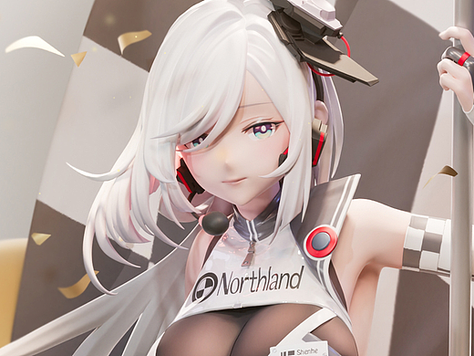 MsDreamm 原神 赛车服申鹤 3D模型