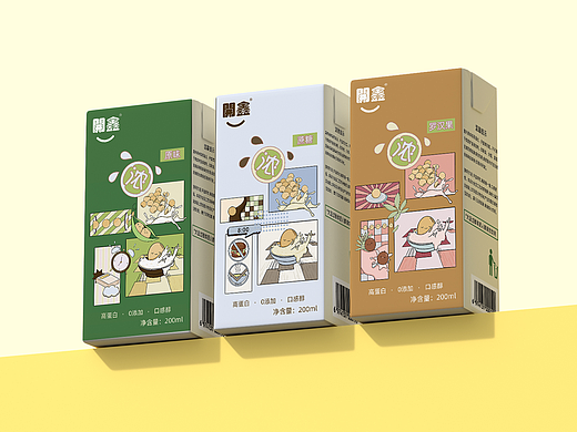 【開鑫浓豆乳包装设计】
