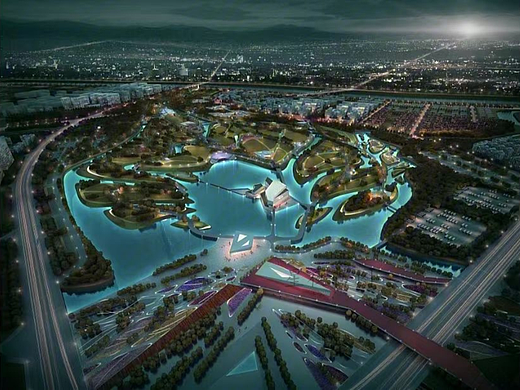 大型鸟瞰夜景