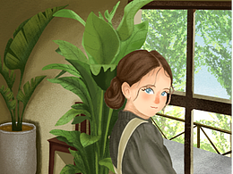 屋里的小女孩