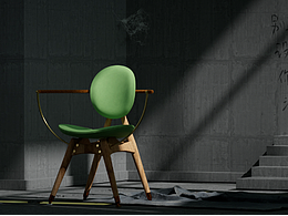 圆形椅子的建模和渲染