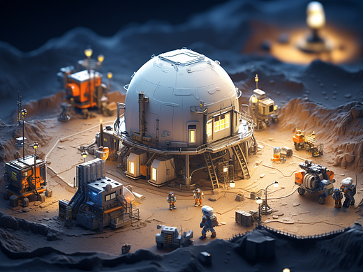 【微缩场景】火星基地忙碌的一天