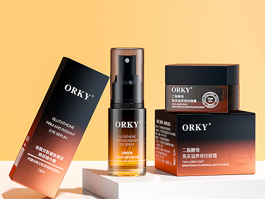 ORKY眼霜+精华露产品海报场景建模+后期渲染分享