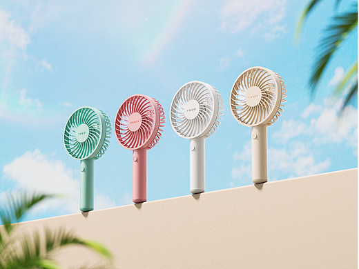 挂脖风扇、手持风扇、加湿器渲染