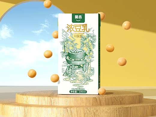 開鑫浓豆乳包装设计丨一口浓郁 纯正中国味