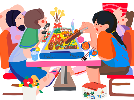 凹特曼 | 热爱美食的每一天！ 吃吃吃插画 