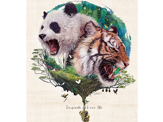动物插画-《绝境与新生》