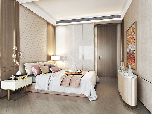 鲁能泰山七号装修,大平层轻奢风格设计,天古设计师叶刚