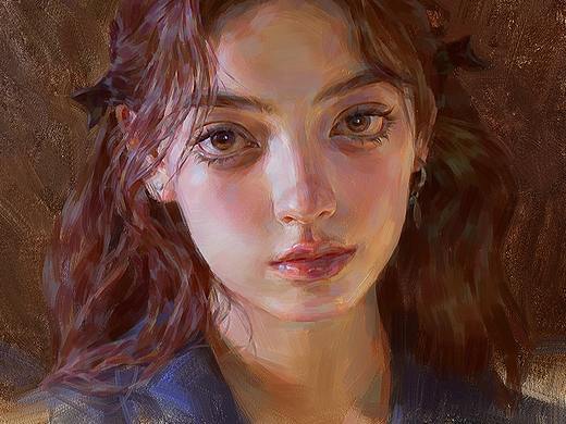 棕发少女