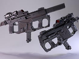 KRISS VICTOR  枪械建模渲染练习