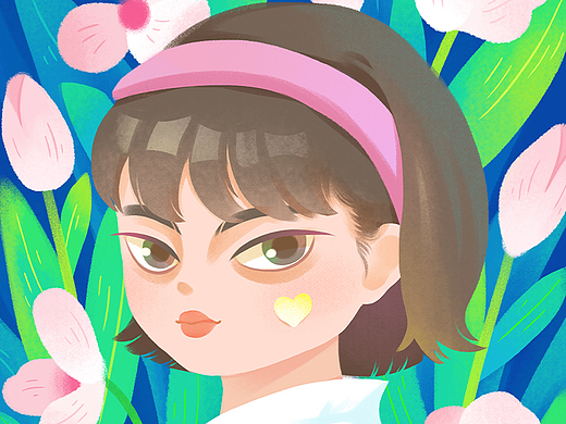 花丛里的女孩