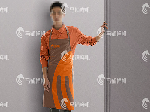 围裙男  智能贴图样机模板版vi设计提案展示psd素材