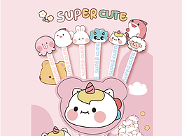 卡通插画铅笔设计 可爱