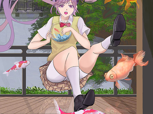 金鱼少女（个人主页-ZMzc2MTY2OTI=） - 创作习作 - 站酷设计师手残大猩猩原创素材 - 站酷ZCOOL