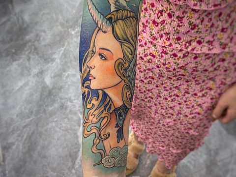 独角兽纹身 遮盖作品