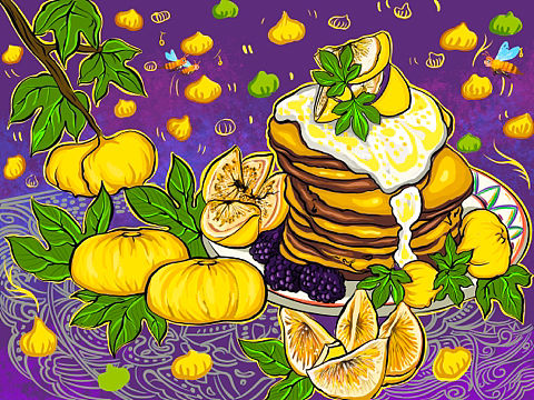 新疆特色无花果插画！