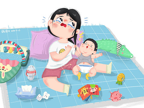 [z大哭]（個人主頁-ZNDY0ODE4MDg=） - 兒童插畫 - 站酷設(shè)計師萬里逃逃原創(chuàng)素材 - 站酷ZCOOL