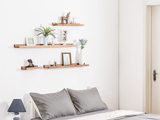 墙上隔板置物架拍摄