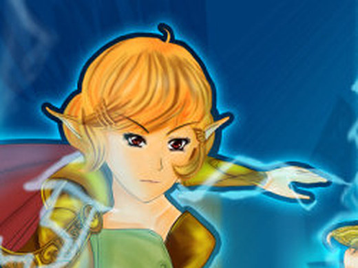 女剑士雷迪插画-创作习作130009年前花插画-商业插画