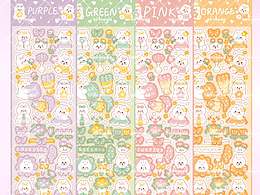 咕卡貼紙|花花兔兔