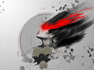 流血人像（個人主頁-ZNzUyNjAxNg==） - 海報 - 站酷設計師ren_sanskrit原創(chuàng)素材 - 站酷ZCOOL