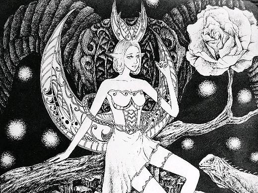 插畫【星月】（個(gè)人主頁-ZNDk3NzMwMjA=） - 藝術(shù)插畫 - 站酷設(shè)計(jì)師有兔牙的貓?jiān)瓌?chuàng)素材 - 站酷ZCOOL