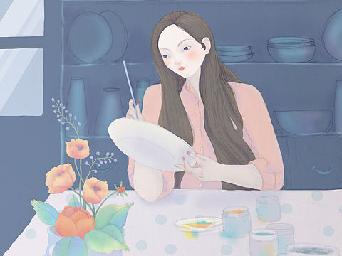 girl6（个人主页-ZMjk1NTY0ODQ=） - 艺术插画 - 站酷设计师糯小米1原创素材 - 站酷ZCOOL