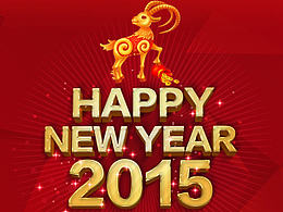 2015年新年,羊年喜庆手机屏保壁纸设计图