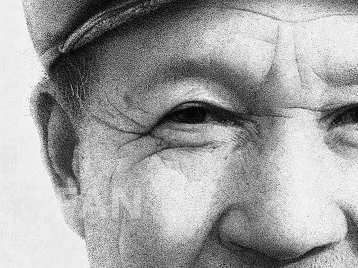 钢笔点绘《父亲》和《手》