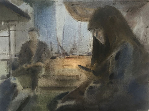 歸途（個(gè)人主頁(yè)-ZMTY1MTEzNzY=） - 繪畫 - 站酷設(shè)計(jì)師白鶴鶴水彩原創(chuàng)素材 - 站酷ZCOOL