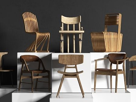 初冬午后阳光-原创单体现代椅子