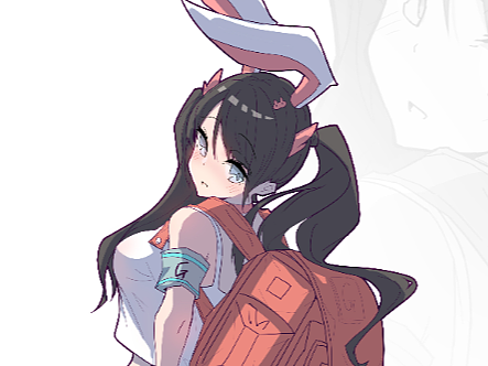 【绘画过程】宁宁小红书包+兔耳完成Finish!!