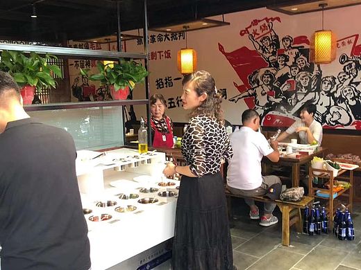 济南九宫格火锅店墙绘