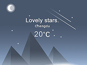dribbble风格练习-小清新天气界面