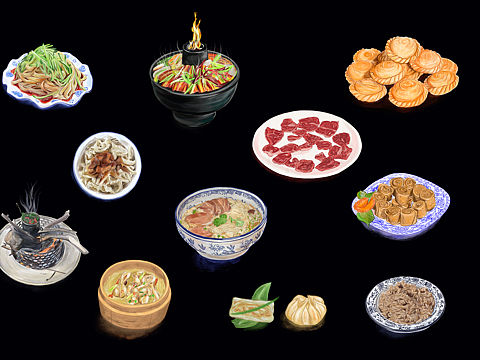 美食插画