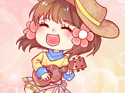 弹尤克里里的蔬女