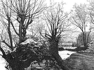 钢笔画雪景（个人主页-ZNzUzODcwOA==） - 绘画 - 站酷设计师loong_原创素材 - 站酷ZCOOL