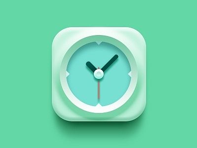临摹轻质感时钟图标