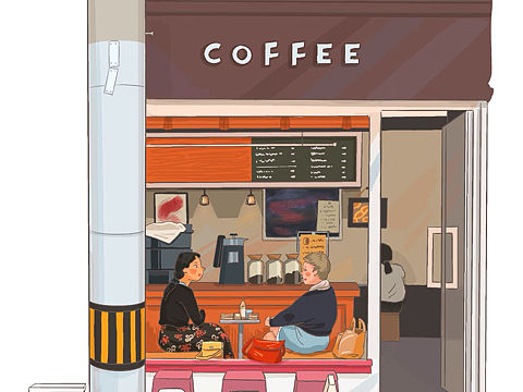小店插畫｜練（個(gè)人主頁-ZNDk0NjIzNTY=） - 創(chuàng)作習(xí)作 - 站酷設(shè)計(jì)師捌捌八八八原創(chuàng)素材 - 站酷ZCOOL