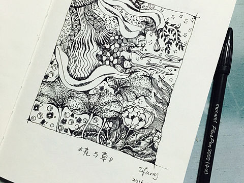 黑白插画