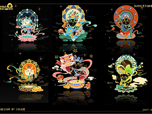 敦煌插画｜2024龙年ip系列插画