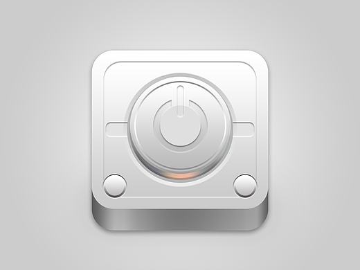 PS绘制金属质感写实图标——开个按钮