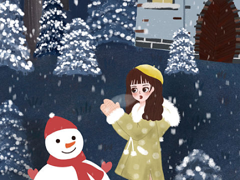 冬天 冬至 初雪 圣诞节