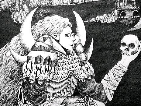 插畫【骸士】（個(gè)人主頁-ZNTA0MDI2NzI=） - 藝術(shù)插畫 - 站酷設(shè)計(jì)師有兔牙的貓?jiān)瓌?chuàng)素材 - 站酷ZCOOL