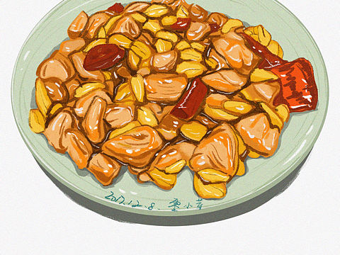 插画 菜品 手绘