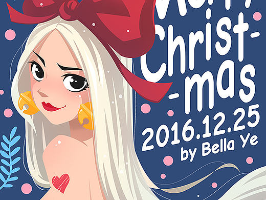 圣誕主題小美女一枚（個(gè)人主頁(yè)-ZMTk2MzU5ODA=） - 創(chuàng)作習(xí)作 - 站酷設(shè)計(jì)師葉貝拉原創(chuàng)素材 - 站酷ZCOOL