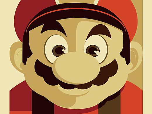 扁平插画练习-超级玛丽