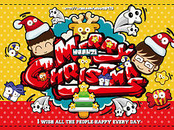 Merry Christmas~·2012的圣诞·大家要加倍Happy~·（个人主页-ZMTczMTgzNg==） - 新锐潮流插画 - 站酷设计师yuanzi0410原创素材 - 站酷ZCOOL