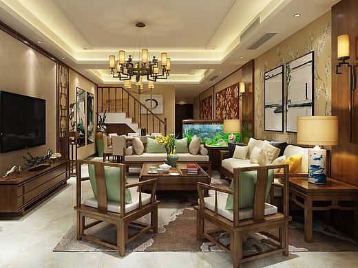 唐卡装饰-和记黄埔御峰设计案例（个人主页-ZMTkzMDg1NzY=） - 家装设计 - 站酷设计师唐卡装饰石艳斌原创素材 - 站酷ZCOOL