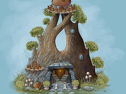 原创手绘插画字母